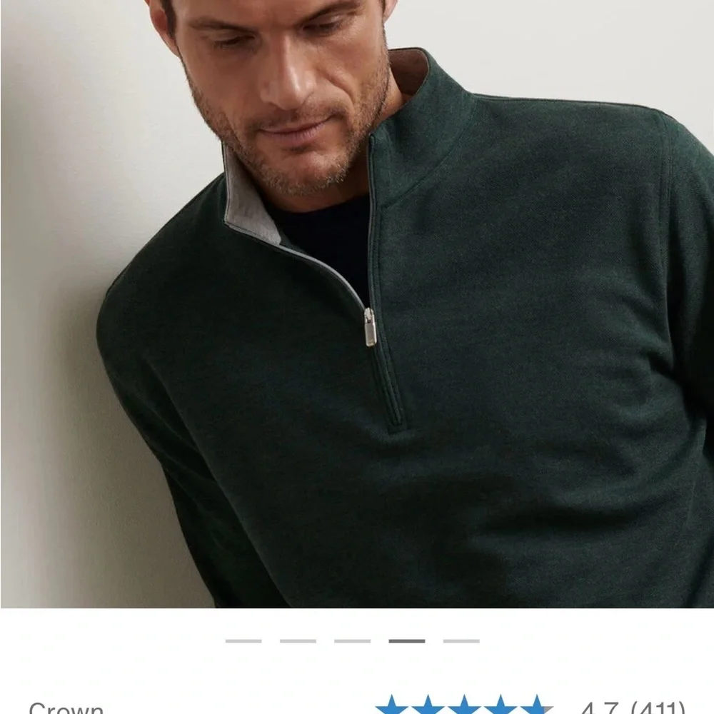 Hunter Green Quarter-Zip Pullover - Picture 5 of 6
